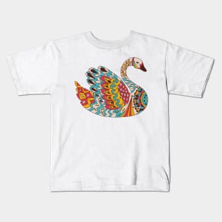 swan funny gift idea Kids T-Shirt